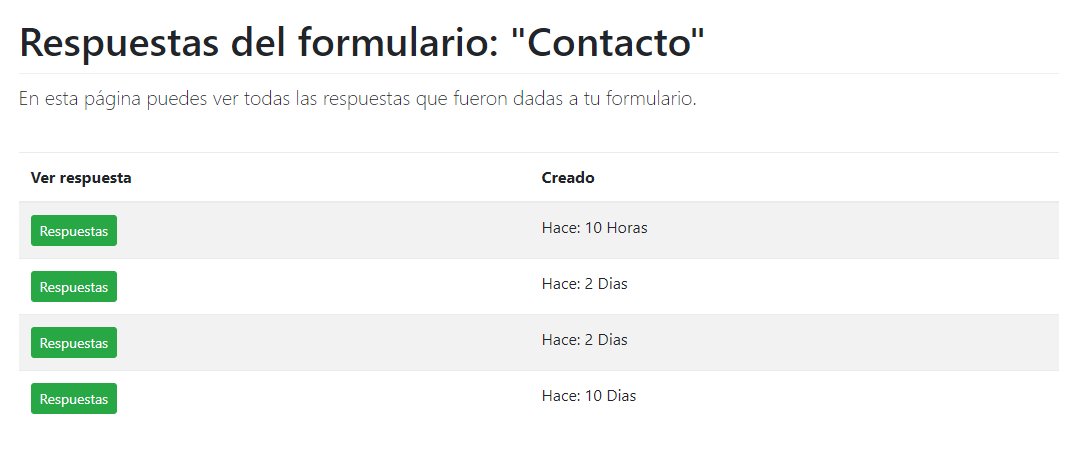 La pagina que te permite ver las respuestas
